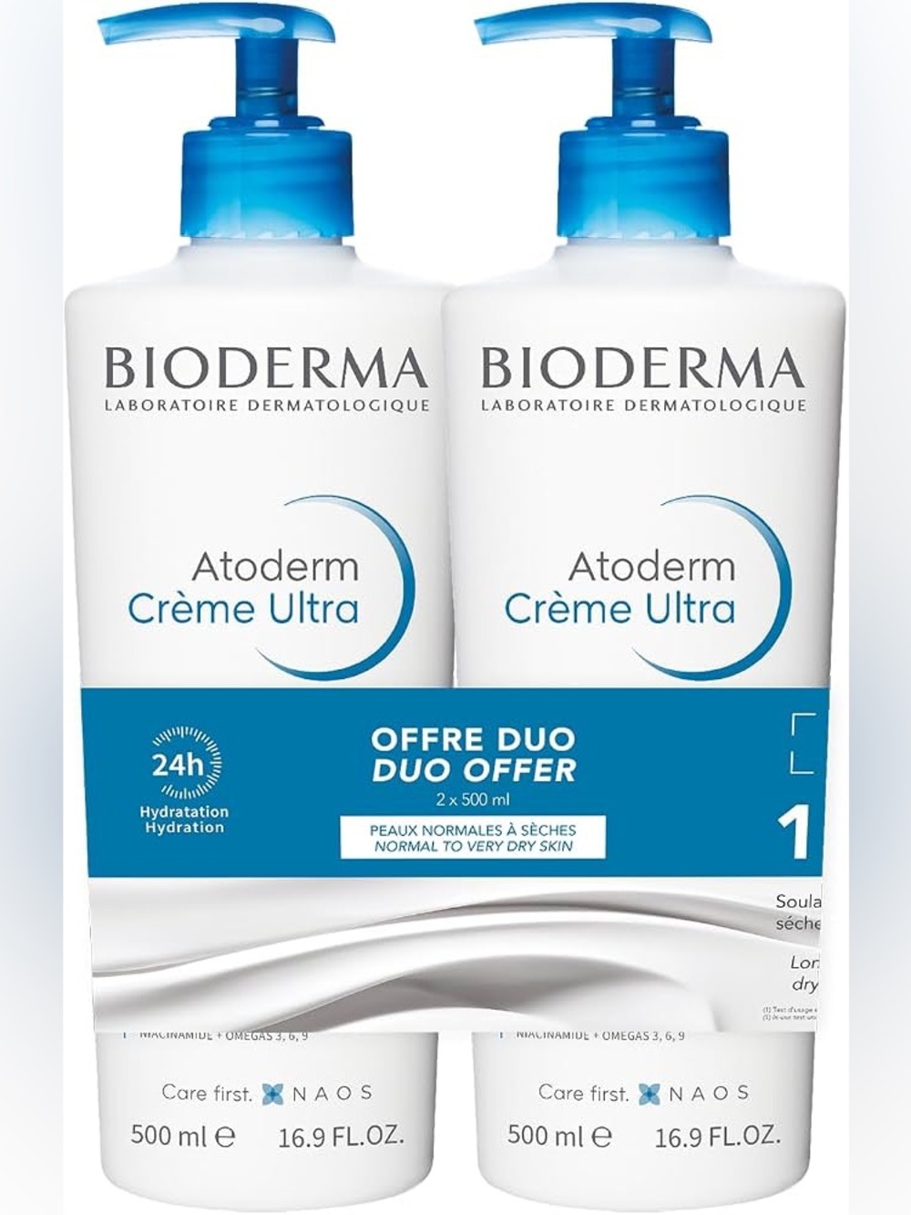Bioderma Atoderm Crème Ultra Moisturizing Cream 500ml 2 Pack NEW